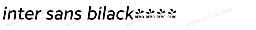 inter sans bilack字体转换